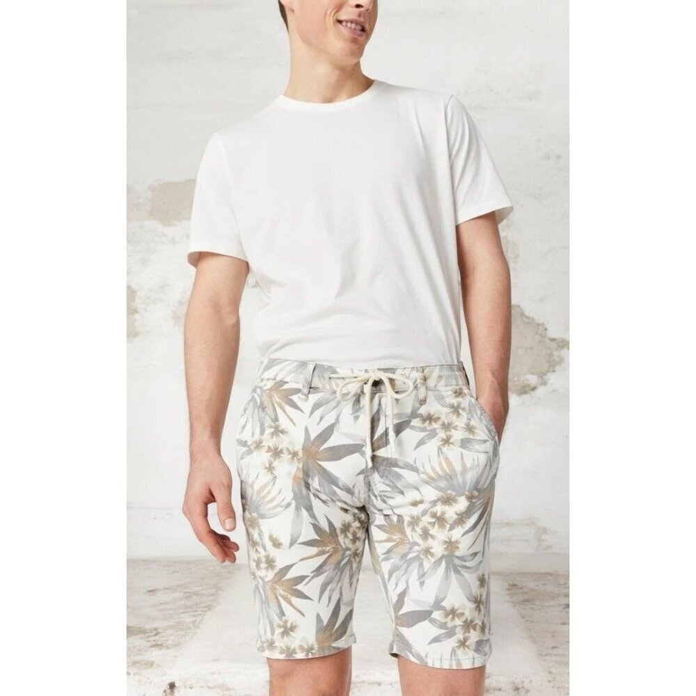 Mavi Jeans Jay Summer Festival Casual Denim Tropical Drawstring Shorts NEW 32